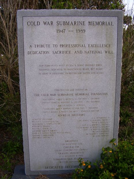 COLD WAR SUBMARINE MEMORIAL STONE A