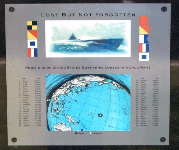 WORLD WAR II SUBMARINE LOST BOAT MEMORIAL PLAQUE C