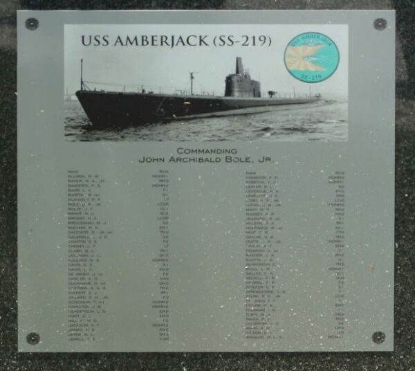 WORLD WAR II SUBMARINE LOST BOAT MEMORIAL PLAQUE B