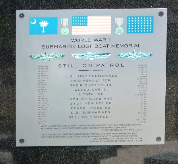 WORLD WAR II SUBMARINE LOST BOAT MEMORIAL PLAQUE A