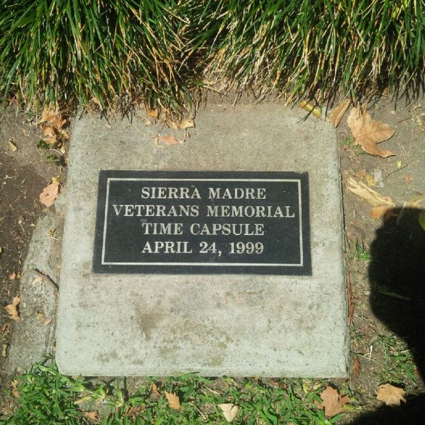 SIERRA MADRE VETERANS MEMORIAL TIME CAPSULE