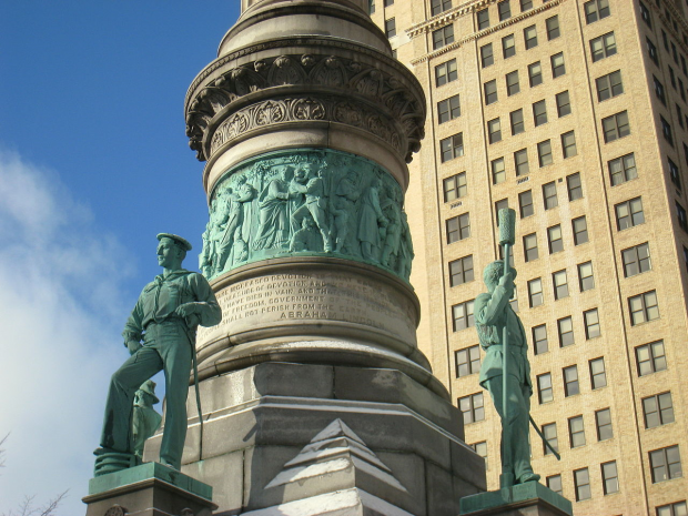BUFFALO SOLDIERS AND SAILORS MONUMENT RELIEF PANEL SIDE A