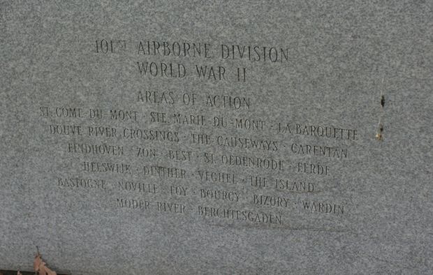 101ST AIRBORNE DIVISION WAR MEMORIAL STONE C