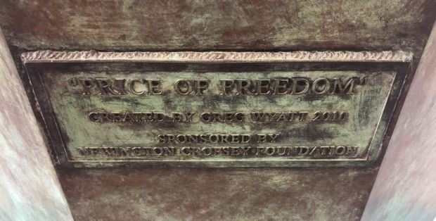 “PRICE OF FREEDOM” WAR MEMORIAL PLAQUE