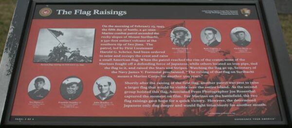 THE FLAG RAISINGS WAR MEMORIAL PANEL
