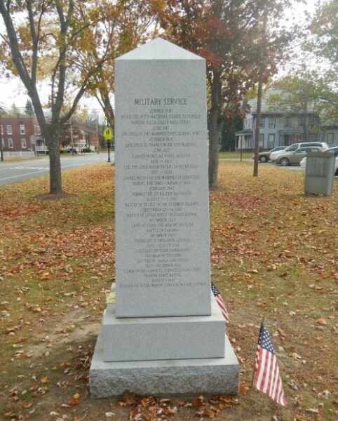 MERRITT AUSTIN EDISON WAR MEMORIAL SIDE B