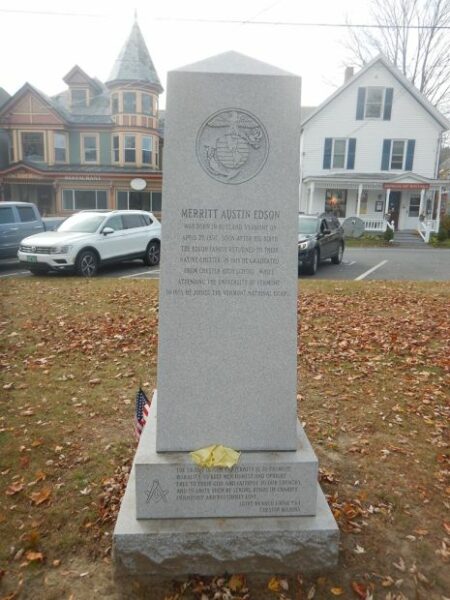 MERRITT AUSTIN EDISON WAR MEMORIAL SIDE A