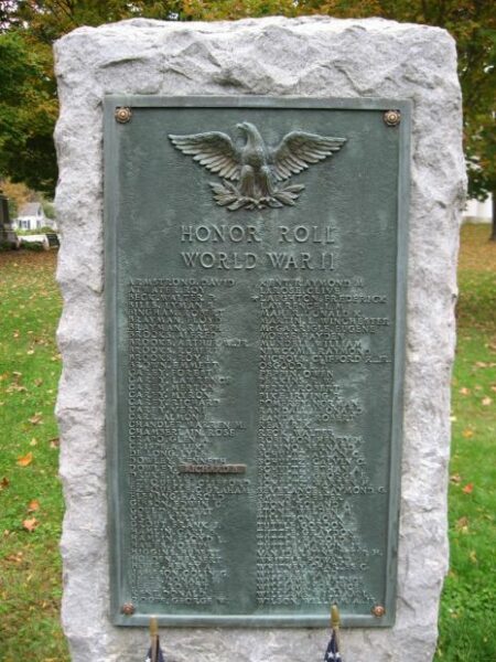NEWFANE WORLD WAR II HONOR ROLL MEMORIAL