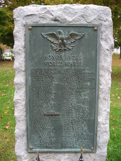 NEWFANE WORLD WAR II HONOR ROLL MEMORIAL