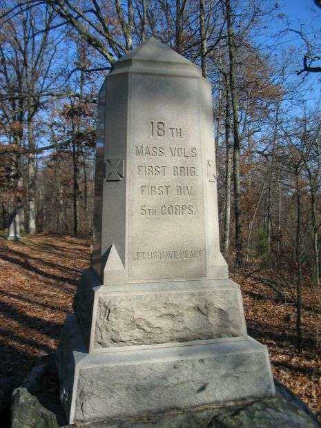 18TH MASSACHUSETTS INFANTRY VOLUNTEERS WAR MEMORIAL
