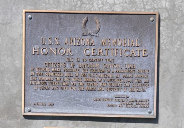 BINGHAM DISTRICT WORLD WAR II MEMORIAL PLAQUE D