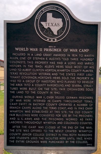 WORLD WAR II PRISONER OF WAR CAMP WAR MEMORIAL MARKER