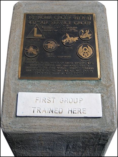 381ST BOMB GROUP (H) B17 WAR MEMORIAL