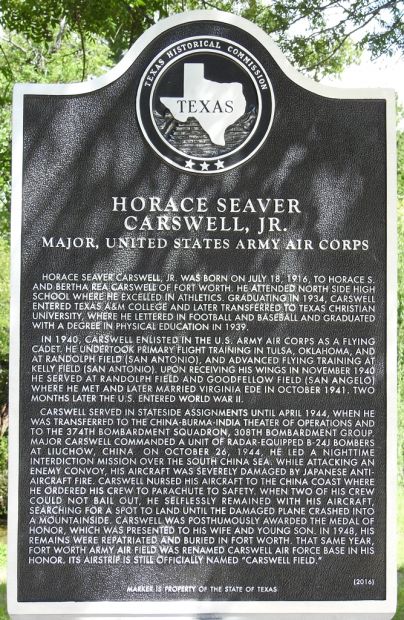 HORACE SEAVER CARSWELL, JR. MEDAL OF HONOR WAR MEMORIAL MARKER