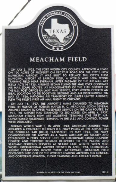 MEACHAM FIELD WAR MEMORIAL MARKER