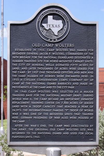 OLD CAMP WOLTERS MEMORIAL MARKER