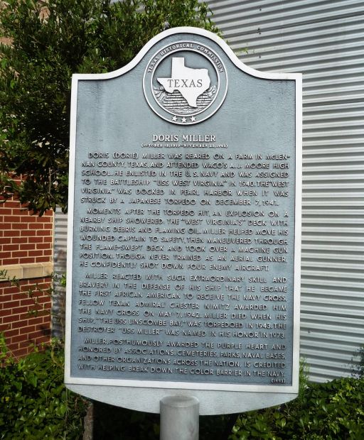 DORIS MILLER WAR MEMORIAL MARKER