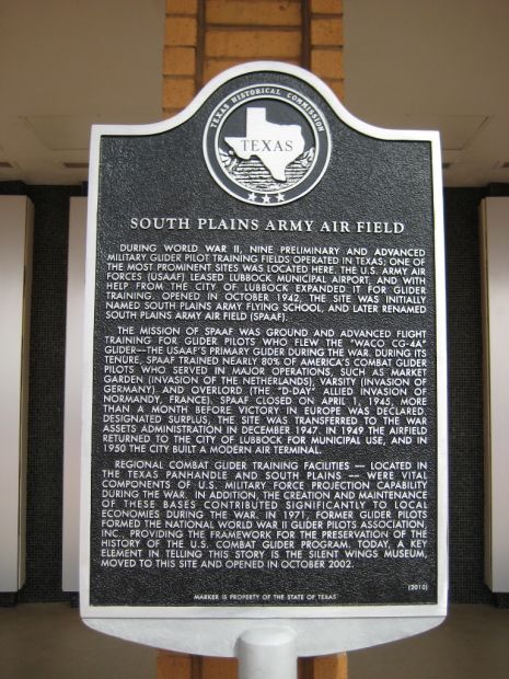 SOUTH PLAINS ARMY AIRFIELD MEMORIAL MARKER