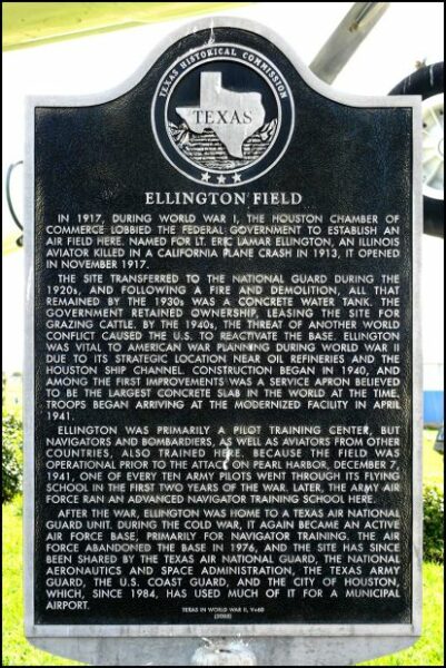 ELLINGTON FIELD WAR MEMORIAL MARKER