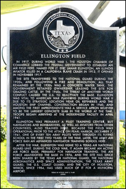ELLINGTON FIELD WAR MEMORIAL MARKER