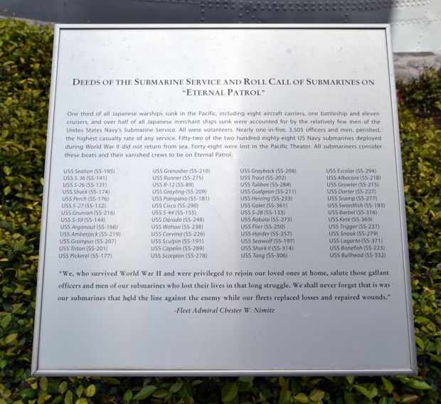 FAIRWATER OF USS PINTADO (SS-387) WAR MEMORIAL PLAQUE B