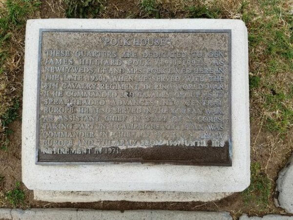 “POLK HOUSE” MEMORIAL PLAQUE