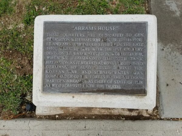 “ABRAMS HOUSE” MEMORIAL PLAQUE