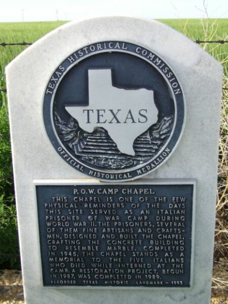 P.O.W. CAMP CHAPEL MEMORIAL PLAQUE