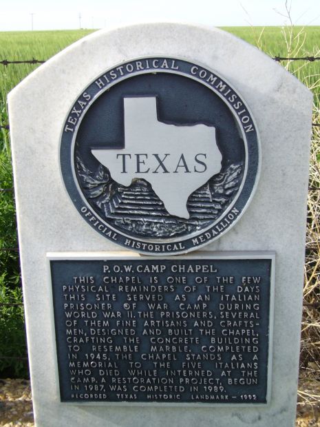 P.O.W. CAMP CHAPEL MEMORIAL PLAQUE