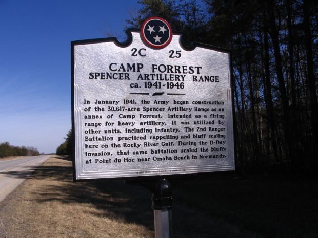 CAMP FORREST SPENCER ARTILLERY RANGE MEMORIAL MARKER