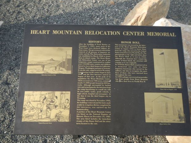 HEART MOUNTAIN RELOCATION CENTER MEMORIAL PLAQUE