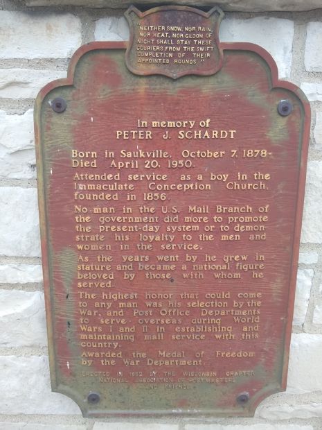 IN MEMORY OF PATER J SCHARDT WAR MEMORIAL PLAQUE