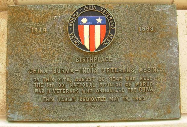 CHINA-BURMA-INDIA VETERANS ASS’N MEMORIAL PLAQUE