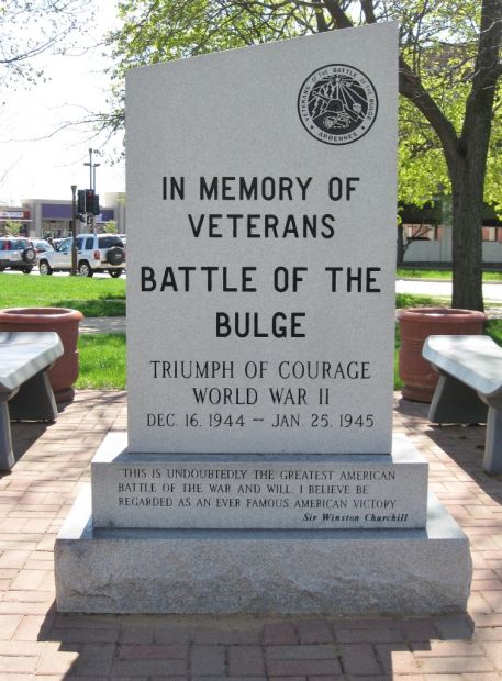 IN MEMORY OF VETERANS BATTLE OF THE BULGE WAR MEMORIAL