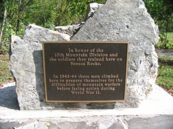 SENECA ROCKS 10TH MOUNTAIN DIVISION WAR MEMORIAL