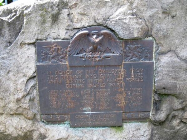 CROWN ZELLERBACH CORPORATION WORLD WAR II MEMORIAL