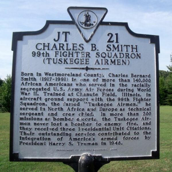 CHARLES B. SMITH 99TH FIGHTER SQUADRON MEMORIAL MARKER