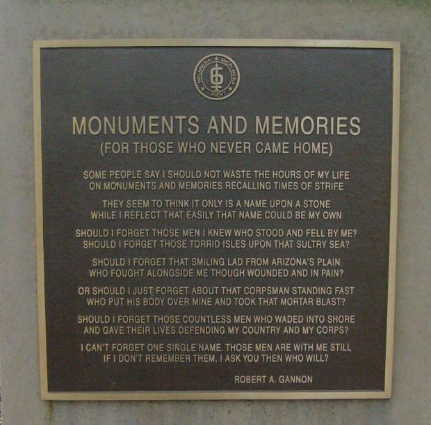THE ‘STRIKING SIXTH’ WAR MEMORIAL PLAQUE B