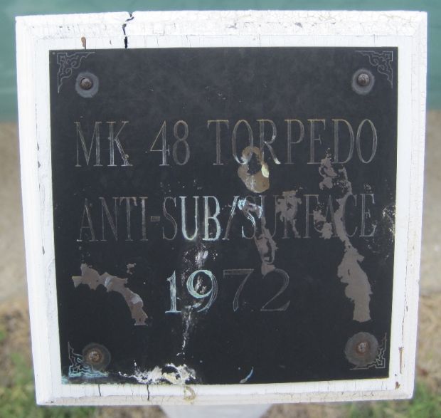 MK 48 TORPEDO MEMORIAL PLAQUE