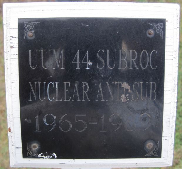 UUM 44 SUBROC, NUCLEAR ANTI-SUB, MEMORIAL ROCKET PLAQUE