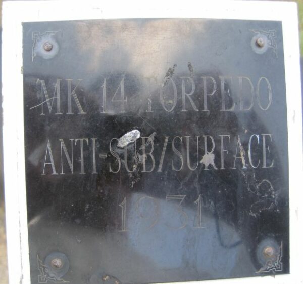 MK 14 TORPEDO MEMORIAL PLAQUE