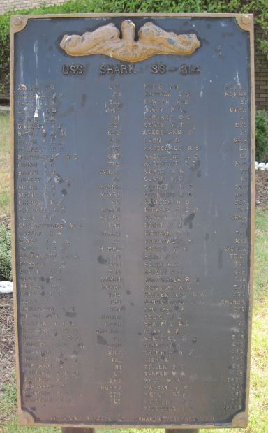 USS SHARK SS-314 HONOR ROLL MEMORIAL