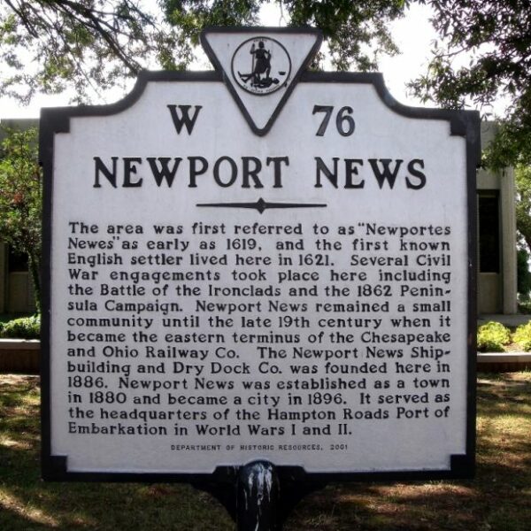 NEWPORT NEWS MEMORIAL MARKER