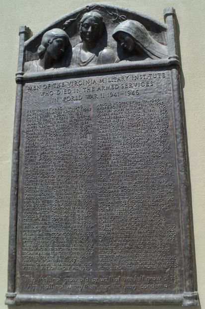 VMI WORLD WAR II SUPREME SACRIFICE MEMORIAL PLAQUE A