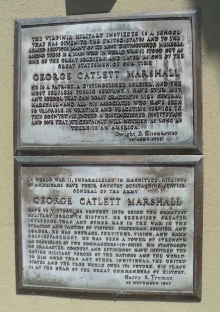 GEORGE CATLETT MARSHALL WAR MEMORIAL PLAQUES