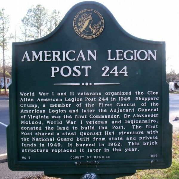 AMERICAN LEGION POST 244 MEMORIAL MARKER