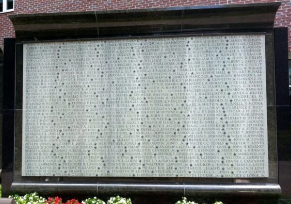 RICHMOND MEMORIAL HOSPITAL FOUNDATION WWII MEMORIAL GARDENS & WALL SECTION C