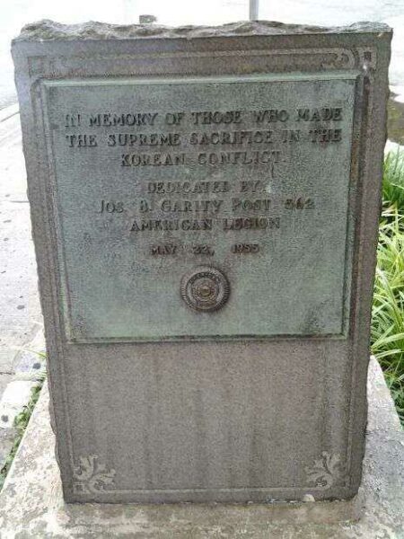 JOS. B. GARITY POST 562 KOREAN WAR MEMORIAL
