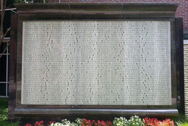 RICHMOND MEMORIAL HOSPITAL FOUNDATION WWII MEMORIAL GARDENS & WALL SECTION B