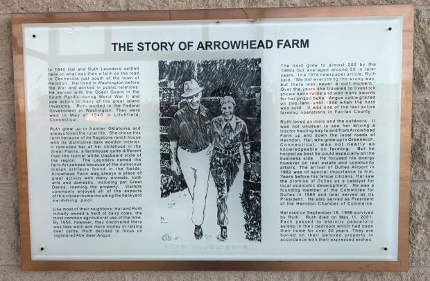 THE STORY OF ARROWHEAD FARM MEMORIAL PLAQUE